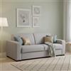 Dmora Talamo Italia - Divano letto 2 posti Alena, Sofà Soggiorno con apertura girevole, Tessuto imbottito, Braccioli slim, 100% Made in Italy, Cm 160x95h90, Grigio