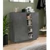 Dmora Grigio Ardesia Scarpiera Moderna, Made in Italy, a 2 Ante, Portascarpe da Ingresso, Mobile Multiuso, cm 80x38h86, Colore Grigio Ardesia