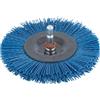 wolfcraft Spazzola a disco con filo di nylon, delicata, ø100 mm - 2727000 - Per lavori di pulizia e per una lucidatura delicata di legno e lamiera - permette una lavorazione delicata