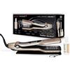 Demeliss Titanium Elixir Ritual Piastra a Vapore Professionale - Piastre in Titanio Galleggianti, Emissione di Vapore - Per Capelli Spessi, Ricci, Crespi - Con Elisir di Lucentezza da 50 ml Incluso