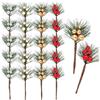 com-four® 20 rami decorativi per composizioni natalizie, Decorazione