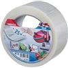 Geko Nastro in Tessuto Trasparente mm 50 x 25 Metre con Etichetta Frontale, Taglia Unica
