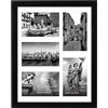 Americanflat Cornice 10x15 cm Nero - Portafoto da Parete Multiplo da 28x36 cm con Passepartout per 5 Foto 10x15 cm - Cornice Foto Multiple con Vetro Infrangibile