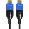 PremiumCord 8K Cavo in Fibra Ottica HDMI 2.1, Velocità Ultra Elevata 48 Gbit/s, 3D, EDID, ARC, HDR, Risoluzione 8K@60Hz 4320p, 4K@120Hz, Compatibile con PS5, Xbox Series X, PC, TV, Placcato Oro, 15 m