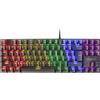 Mars Gaming MK80 Nero, Tastiera Gaming Meccanica TKL FRGB, Antighosting, Switch Meccanico Marrone, Lingua Francese