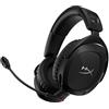 HyperX Cloud Stinger II, Cuffie da Gaming Senza Filo, Connessione a 2,4 GHz, Telaio in Plastica, Cuscinetti in Memory Foam Rivestiti in Similpelle, Autonomia Fino a 20 Ore, Adatto per PC, Nero
