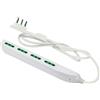 FANTON 47404 Multipresa SLIM 1,5 metri, 4 prese bipasso con spina grande CLOCK utile per posti stretti, dietro a mobili e comodini