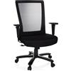 HJH Office 738010 Sedia da ufficio XXL EXTENDER in tessuto nero Sedia girevole fino a 150 kg, schienale in rete