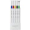 OSAMA Emott - Pennarelli Punta Fine 0.4 mm, Set Colori Assortiti con 5 Fineliner per Bullet Journal Disegno Lettering Altro - Prodotto Cartoleria Cancelleria Waterproof Resistente alla Luce, non Sbava