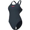 ARENA Solid Swim Tech Team Costume Intero Donna, Costume Donna ad Asciugatura Rapida, Costume da Bagno Sportivo in Tessuto MaxLife Eco Resistente al Cloro e Protezione UV, Tessuto Frontale Foderato
