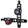 CatEye Set di luci anteriori e posteriori nere lucide, eleganti, compatte, a lunga durata della batteria, montaggio versatile e durevole
