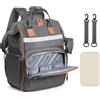 Romon Borsa Zaino Fasciatoio, Zainetto Fasciatoio Grande Multifunzione Borsa Cambio Neonato Mamma Bebè Borsa Fasciatoio Da Viaggio con Fasciatoio Portatile e Cinturini per Passeggino, per Mamma Papà