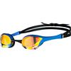 ARENA Cobra Ultra Swipe Mirror Occhialini Nuoto da Gara Unisex Adulto, Occhialini Piscina con Lenti a Specchio Curve, Anti-Appannamento, Protezione UV, 5 Ponti Nasali Intercambiabili