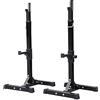 Yaheetech Coppia Rastrelliere Porta Bilancieri Supporti per Bilanciere Max 250 kg Squat in Acciaio Altezza Regolabile 2 Pezzi