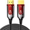 PREMIUMCORD 8K Cavo in Fibra Ottica HDMI 2.1, Velocità Ultra Elevata 48 Gbit/s, 3D, EDID, ARC, HDR, Risoluzione 8K@60Hz 4320p, 4K@240Hz, Compatibile con PS5, Xbox Series X, PC, TV, Placcato Oro, 20 m