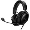 HyperX Cloud III, Cuffie da Gaming, Connessione Cablata a 3,5 mm, Controlli Audio Integrati, Telaio in Alluminio, Cuscinetti in Memory Foam Rivestiti in Similpelle, Adatto per PS4, Xbox e PC, Nero