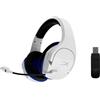 HyperX Stinger Core, Cuffie da Gaming senza Filo, Connessione a 2,4 GHz, Telaio in Acciaio, Cuscinetti in Memory Foam Rivestiti in Tessuto, Autonomia 17 Ore, Adatto per PC, PS4 e PS5, Bianco/Blu
