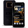 JCB Toughphone E50 Smartphone Rugged 5G Android 16, 6GB RAM 128GB, Batteria 5000mAh, Fotocamera 50MP, NFC, Ricarica Rapida e Wireless, Dual SIM + eSIM, IP68/IP69K, MIL-STD-810H