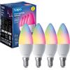 Tapo L430C Lampadina Alexa E14 Multicolore e Dimmerabile a Doppio Strato, 2500-6500K, Sync-to-Music, Illuminazione Automatica del Bioritmo, Programazione & Timer, Compatibile con Alexa e Google, 4pz