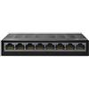 TP-Link LS1008G - Switch da desktop a 8 porte Gigabit (8 porte RJ45, IEEE 802.3x, Plug and Play, a risparmio energetico, alloggiamento in plastica per un facile montaggio da tavolo o a parete), nero