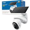 Tapo C660 KIT 4K 8MP Telecamera Pannello Solare, 360 ° Visuale, Visione Notturna a Colori Starlight, Batteria 10000mAh, Connettività WiFi 5G/2.4G, Rilevamento AI, IP66, Allarme Rapida e Antifurto