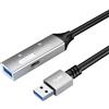 PREMIUMCORD Cavo Di Prolunga USB Attivo Con Ripetitore 10m, da Type-A Femmina a Maschio, USB 3.2 Gen 1 SuperSpeed 5Gbit/s, Doppia Schermatura, Alloggiamento in Alluminio, Nero, Lunghezza 10m