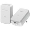 MERCUSYS MP300 KIT Powerline Kit Homeplug AV2 Fino a 600Mbps, Fino a 300 Metri, Porta LAN, Plug and Play, Compatibile con Tutti i Router, Risparmia all'85% sull'Energia