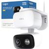 Tapo C206 Telecamera Wi-Fi Esterno FHD, 360° Visuale, IP65, Visione Notturna a Colori con Spotlight, Rilevamento Smart AI, Audio Bidirezionale, Allarme Sonoro e Luminoso, Montaggio su Tavolo e Parete