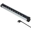 Electraline 61922 Multipresa Alu-Line 8 Posti Polivalenti, Schuko +10/16 A + 3 USB (2 A 3.0A + 1 C 20W Power Delivery) Con Interruttore Luminoso ON/OFF, 2M, Corpo in Alluminio
