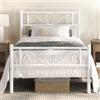 Yaheetech Struttura Letto Singolo in Ferro per Materasso 90 x 190 cm