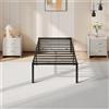 Yaheetech Struttura Letto Singolo Metallo per Materasso 90 x 200 cm Nero