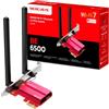 Mercusys TP-Link MA37BE PCIe Adattatore BE6500Mbps Wi-Fi 7 Bluetooth 5.4, WPA3, MU-MIMO, OFDMA, Scheda WiFi PC Fisso, Velocità Tri-Band, Copertura più Ampia, Supporta Windows 11