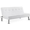 Yaheetech Divano Letto 3 Posti Divano Trasformabile in Letto Bianco/Pelle