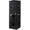 Baroni Home Portaombrelli Design Moderno Porta Ombrelli in Metallo Nero con Gatto con 2 Gancini e Vaschetta Scolapioggia Rimovibile 15,5X15,5X49 cm