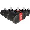 HJH Office 619026 5x rotelle per pavimenti rigidi 11mm / 50mm ROLO Rotelle per sedie antirumore per pavimenti rigidi (confezione da 5)