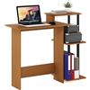 Furinno Efficient Home Laptop Notebook Scrivania per computer, Ciliegio chiaro/Nero