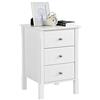 Yaheetech Comodino Bianco Moderno con 3 Cassetti 40 × 40 × 60 cm