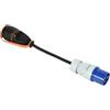 Electraline 01741 Adattatore Caravan 15cm IP44 a Spina CEE (2P+T) con Presa Schuko Electralock dotata di Meccanismo di Blocco che impedisce disconnessioni accidentali della spina, Cavo H07RN-F 3G1.5mm