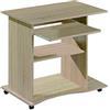Inter Link - Scrivania - Tavolo per computer portatile - Tavolo per computer - Su rotelle - Cassetto estraibile - Mini scrivania - Laminato - 80 x 50 x 75cm - Imitazione Rovere Sonoma - Durini