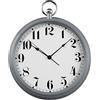 Baroni Home Orologio da Parete in PVC in Stile Moderno 34x7x40 cm, Silenzioso, Numeri Grandi Blu con Occhiello