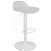 Baroni Home Sgabello Girevole con Altezza Regolabile, Fondo Antigraffio e Poggia Piedi, Per Cucina, Ristorante e Bar, Leggero e Montaggio Facile, 40x40x64-86 cm, 1 Pezzo, Bianco