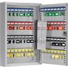 Arregui PL060 Cassetta Portachiavi con Ganci Regolabili | Cassetta di Sicurezza per 60 Chiavi da Muro | Appendichiavi da Parete | Portachiavi Inclusi | Armadietto per Chiavi | 45x30x8 cm | grigio