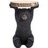 KARE Design Tavolino Animal Bear, nero marrone, d 33cm, motivo orso
