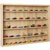 Inter Link Espositore da parete per oggetti da collezione Mobile con 4 ripiani 5 scomparti per miniature MDF Decoro Rovere (80x60x9,5 cm) Artisario