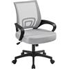 Yaheetech Sedia da Ufficio Scrivania Ergonomica a Rotelle Regolabile Grigio