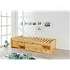 Inter Link Letto singolo Multifunzione Letto con contenitore Letto funzionale Con comodino 3 cassetti 2 nicchie Legno massiccio Con base Naturale Claas 90 x 200 cm