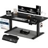 Homall Scrivania Regolabile in Altezza 140x70 cm con Porta USB, Nero