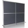hjh OFFICE parete divisoria acustica FLEXMIUT MODUL parete divisoria fonoassorbente, schermo privacy autoportante per ufficio e casa, grigio