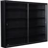 Inter Link Espositore da parete per collezionismo Espositore da parete in vetro Scaffale appeso Armadio con 4 ripiani 5 scomparti per miniature Pannello in MDF Nero (80x60x9,5 cm) Blacklava