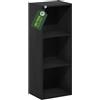 Furinno PASIR Libreria 3 Ripiani, Libreria con Ripiani Aperti, per Soggiorno, Camera da Letto, Home Office, Darkwood